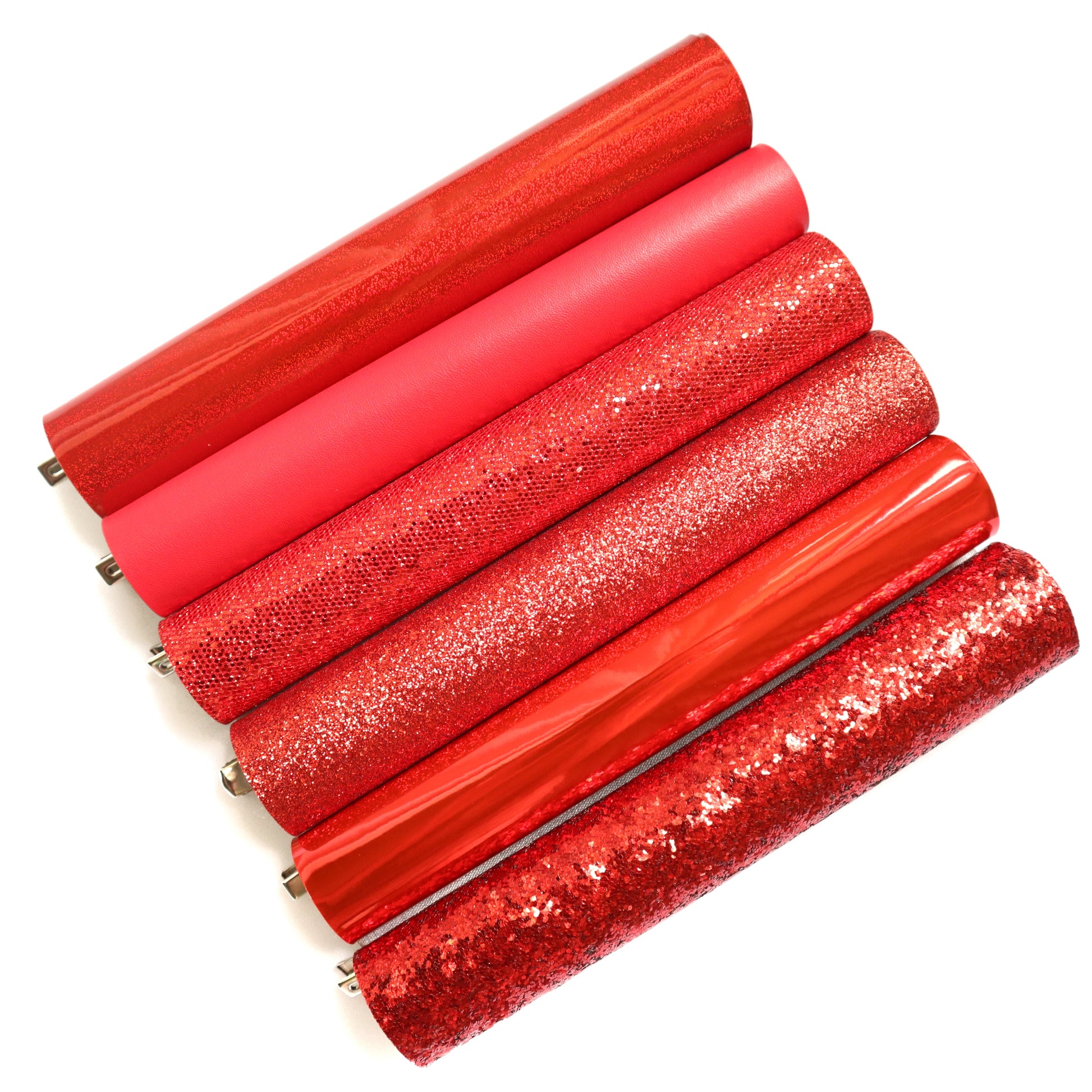 RED COLORS SYNTHETIC LEATHER FAUX LEATHER FABRIC 20X22 CM 6 PCS SET - Luxy Kraft