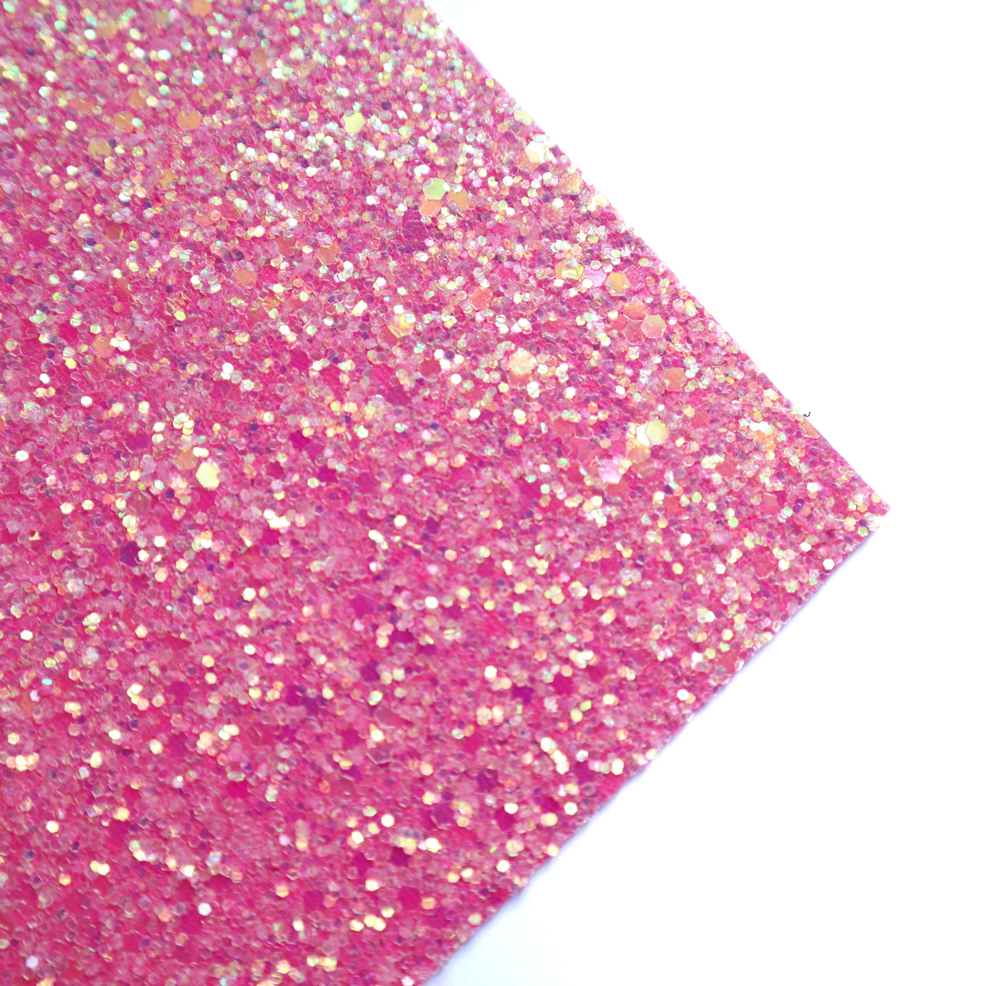 CHUNKY GLITTER FABRIC WATERMELON "GLASS" (FAUX LEATHER) 1 PCS - Luxy Kraft