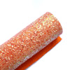 CHUNKY GLITTER FABRIC ORANGE "GLASS" (FAUX LEATHER) 1 PCS - Luxy Kraft