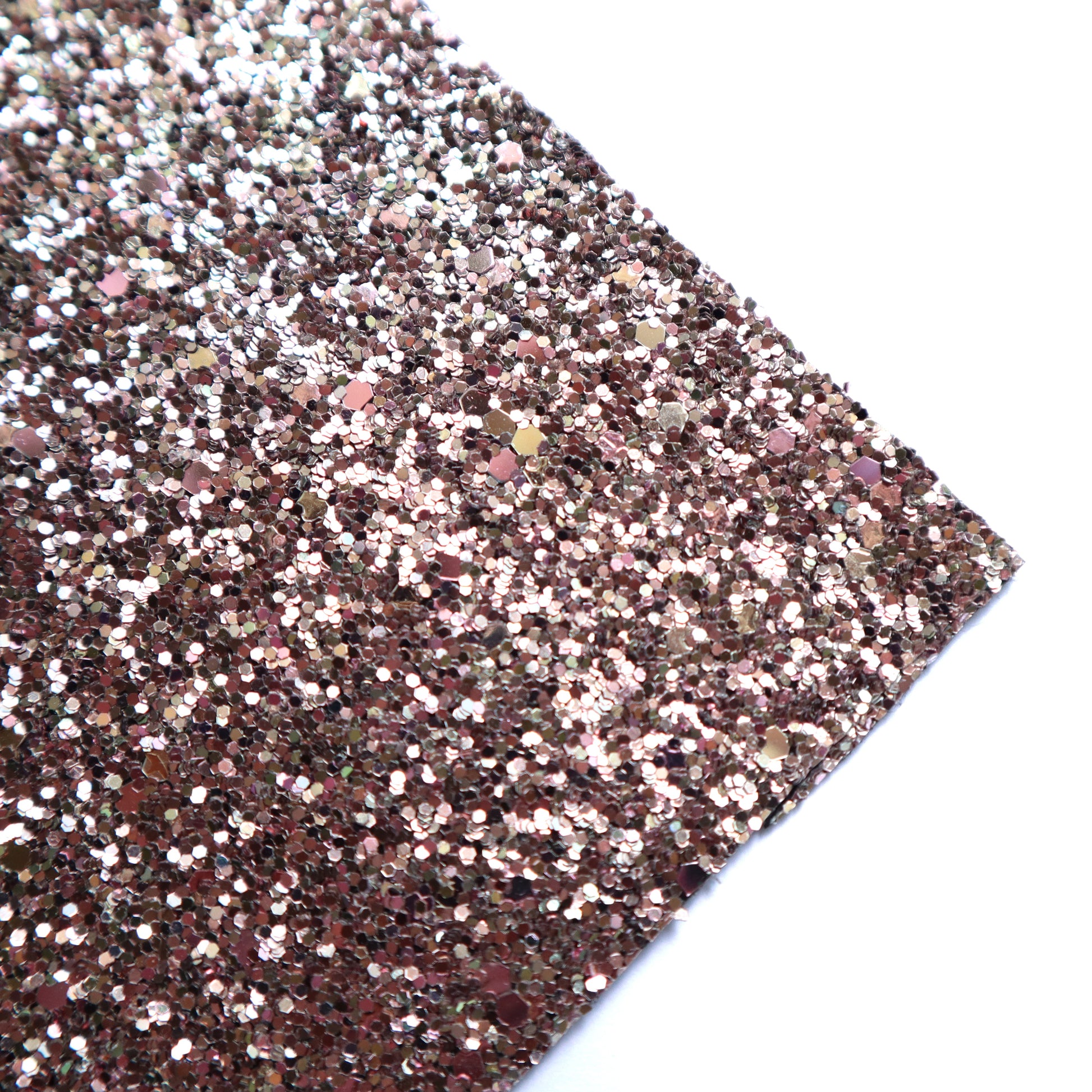 CHUNKY GLITTER FABRIC ROSE GOLD (FAUX LEATHER) 1 PCS - Luxy Kraft