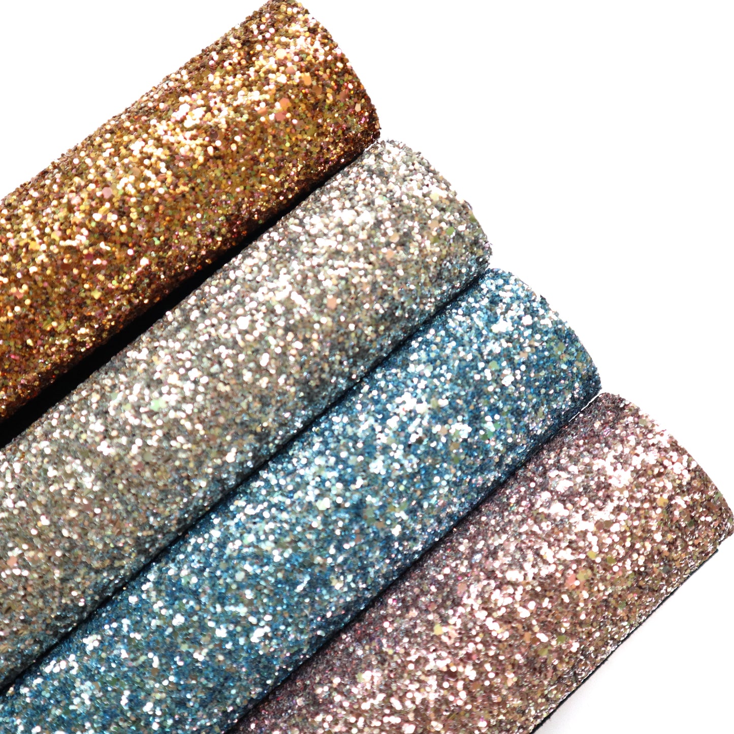 CHUNKY GLITTER FABRIC SILVER  (FAUX LEATHER) 1 PCS - Luxy Kraft