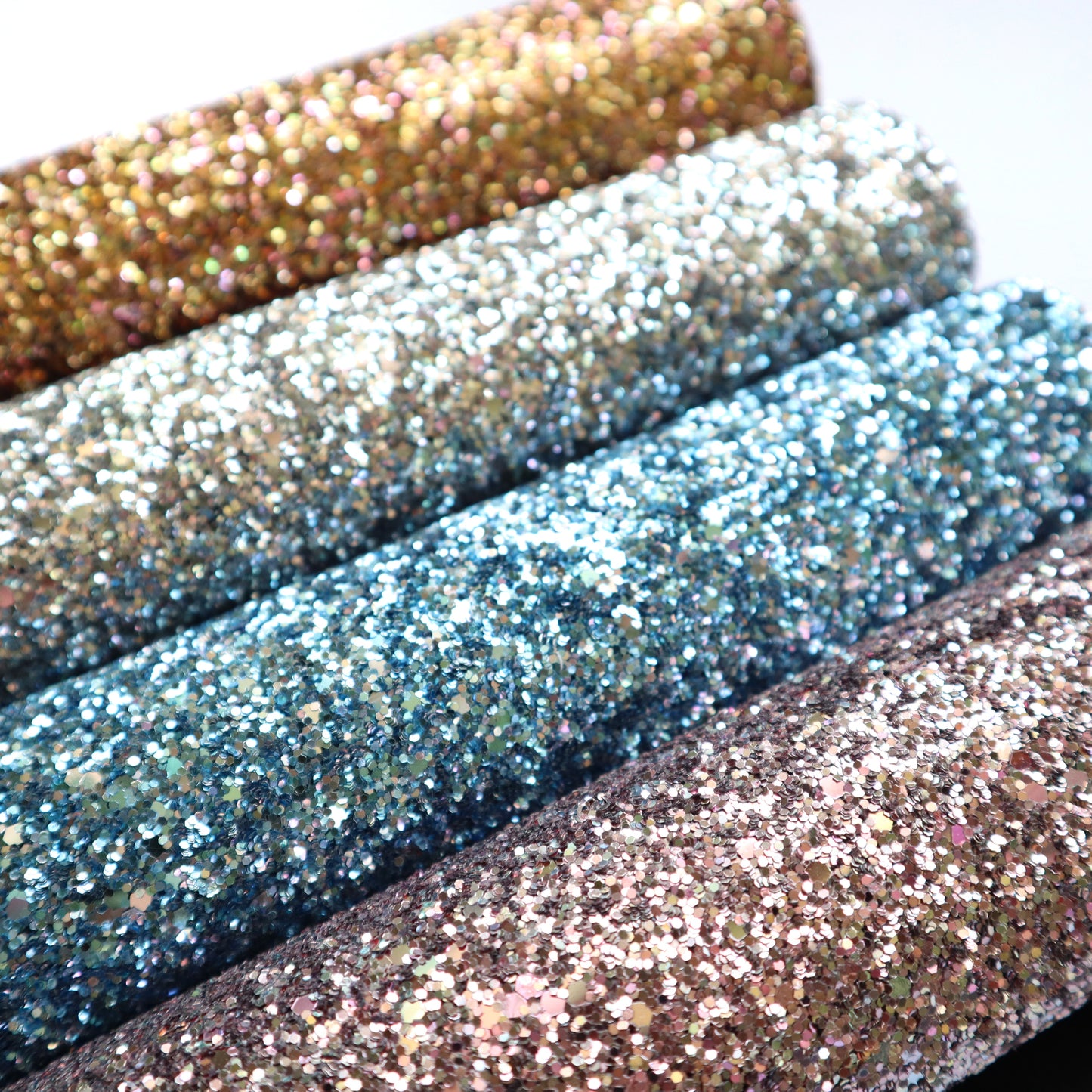CHUNKY GLITTER FABRIC SILVER  (FAUX LEATHER) 1 PCS - Luxy Kraft