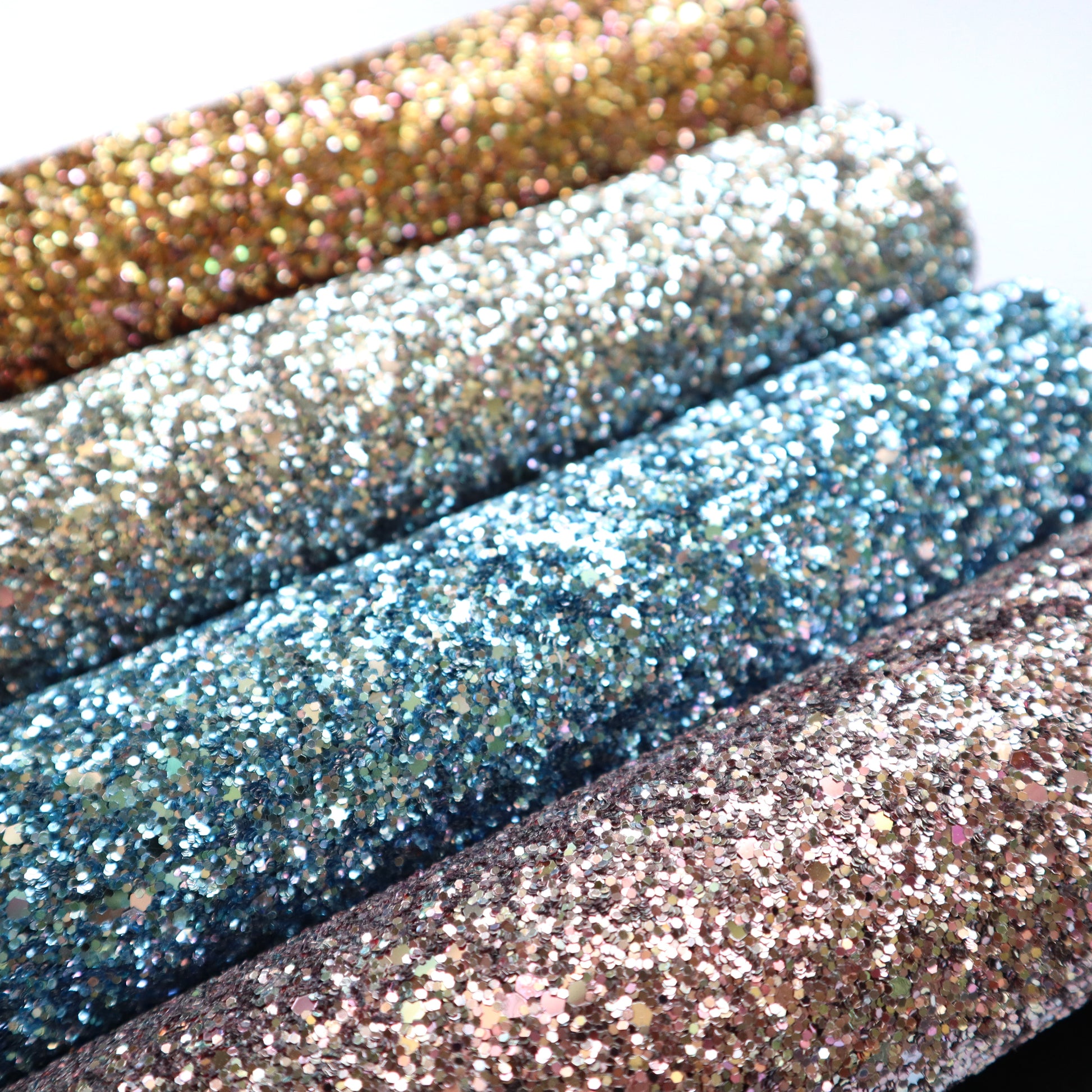 CHUNKY GLITTER FABRIC SILVER  (FAUX LEATHER) 1 PCS - Luxy Kraft