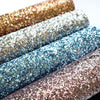 CHUNKY GLITTER FABRIC (FAUX LEATHER) 4 PCS SET - Luxy Kraft