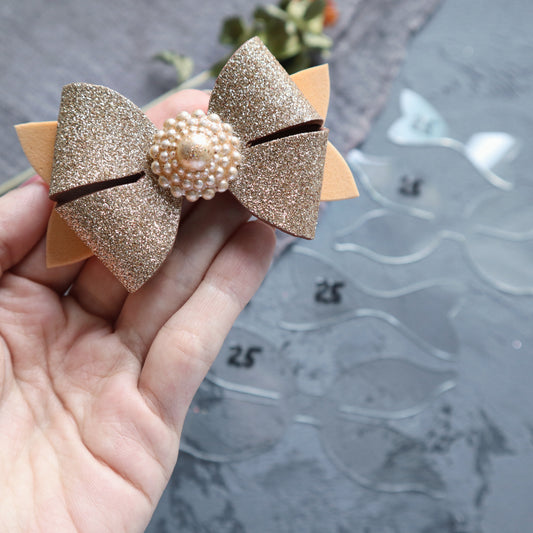 BOW MAKING PLASTIC TEMPLATES N-25 SET OF 4 PCS - Luxy Kraft