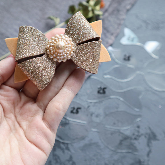 BOW MAKING PLASTIC TEMPLATES N-25 SET OF 4 PCS - Luxy Kraft