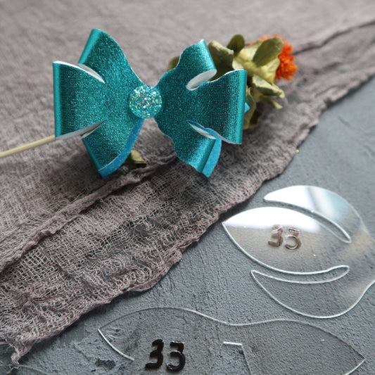 BOW MAKING PLASTIC TEMPLATES N-33 SET OF 4 PCS - Luxy Kraft