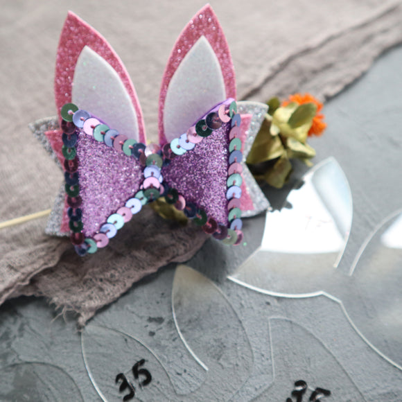 BOW MAKING PLASTIC TEMPLATES N-35 SET OF 4 PCS - Luxy Kraft