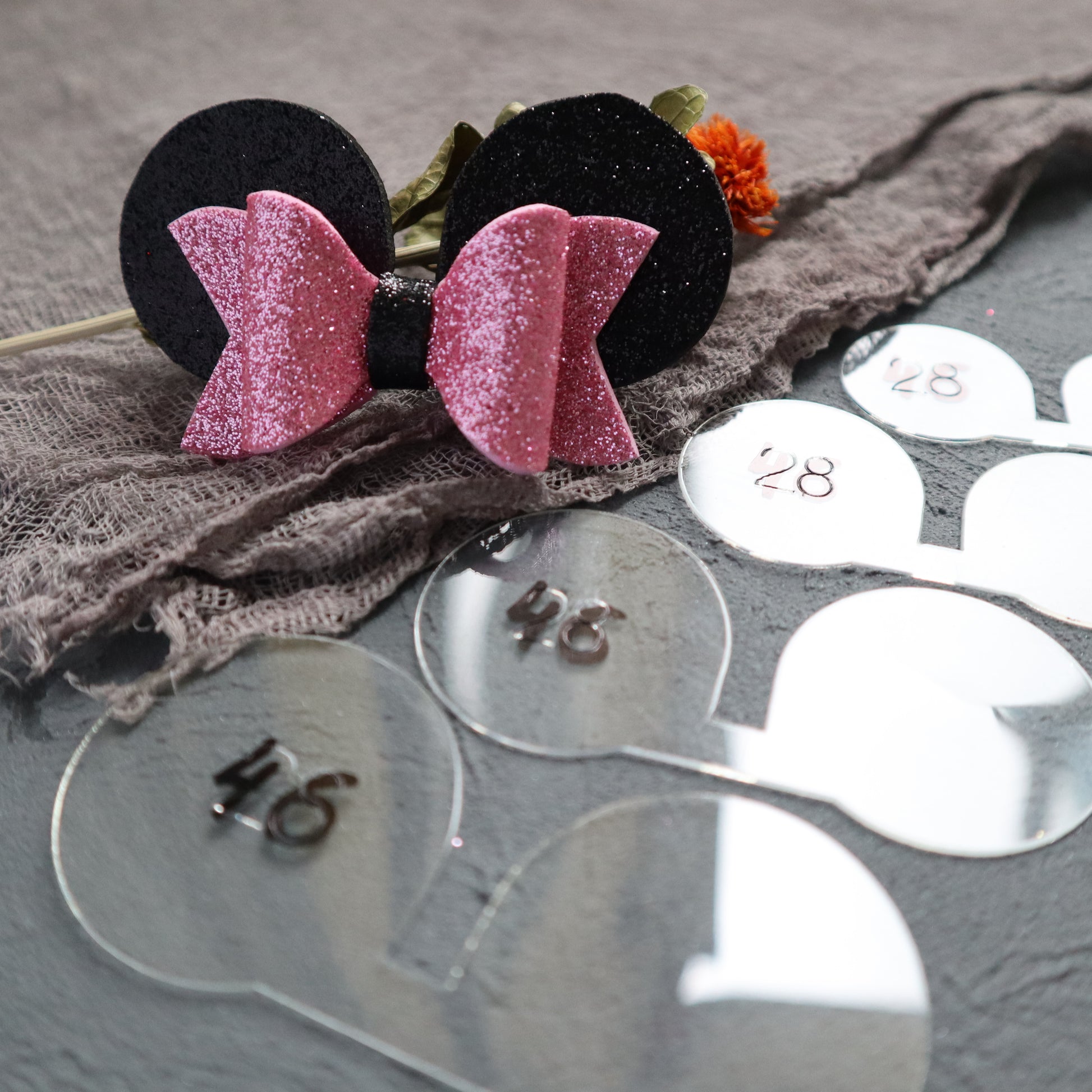MINNIE MOUSE BOW MAKING PLASTIC TEMPLATES N-46 SET OF 4 PCS - Luxy Kraft