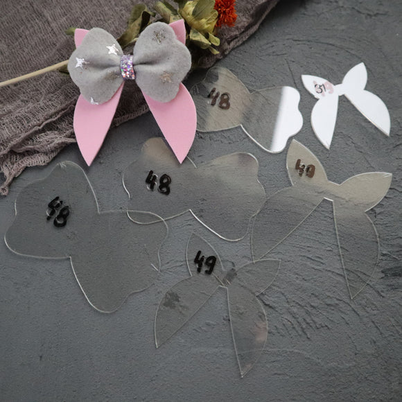 BOW MAKING PLASTIC TEMPLATES N-49 SET OF 3 PCS - Luxy Kraft