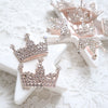 GOLD CRYSTAL CROWN BUTTON FOR BOW HAIR ACCESSORIES AND SCRAPBOOKING DECORATION 1 PCS - Luxy Kraft