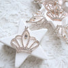 GOLD CRYSTAL CROWN BUTTON FOR BOW HAIR ACCESSORIES AND SCRAPBOOKING DECORATION 1 PCS - Luxy Kraft