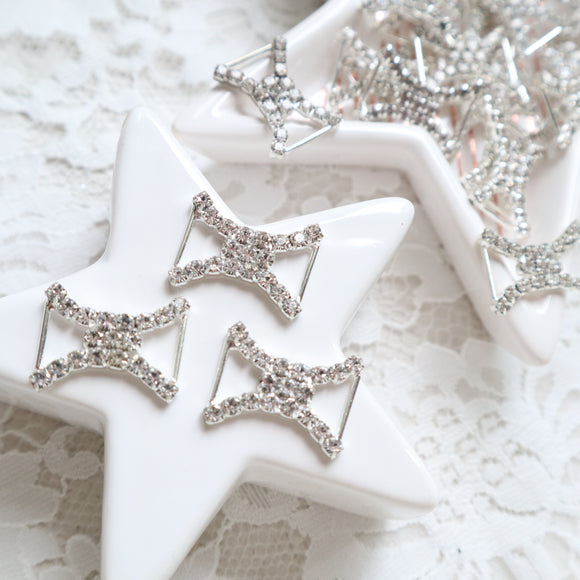 CRYSTAL BUCKLE FOR BOW HAIR ACCESSORIES AND SCRAPBOOKING DECORATION 1 PCS - Luxy Kraft