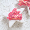 Chunky Glitter Bunny Rabbit patches 5x4 cm 4 pcs - Luxy Kraft