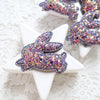 Chunky Glitter Bunny Rabbit patches 5x4 cm 4 pcs - Luxy Kraft