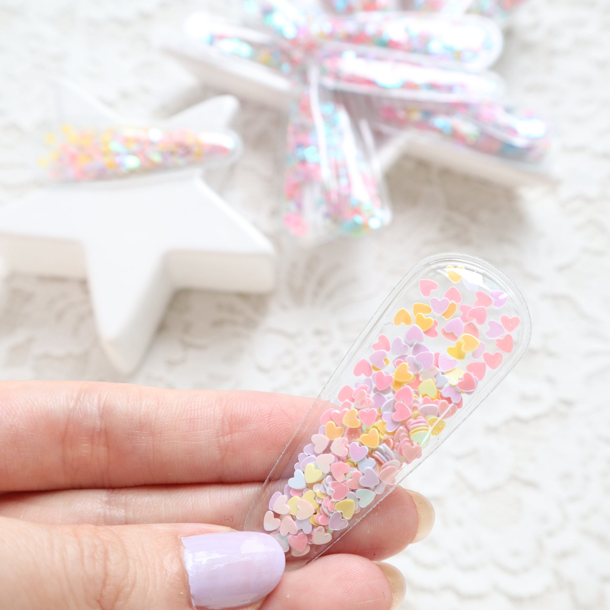 Sequins barrette hair clips envelope patches 6x2.2 cm 2 pcs - Luxy Kraft