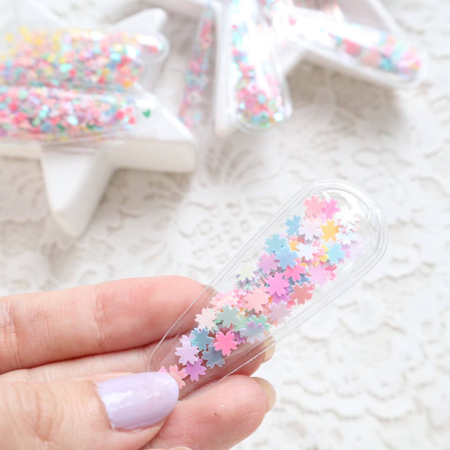 Sequins barrette hair clips envelope patches 6x2.2 cm 2 pcs - Luxy Kraft