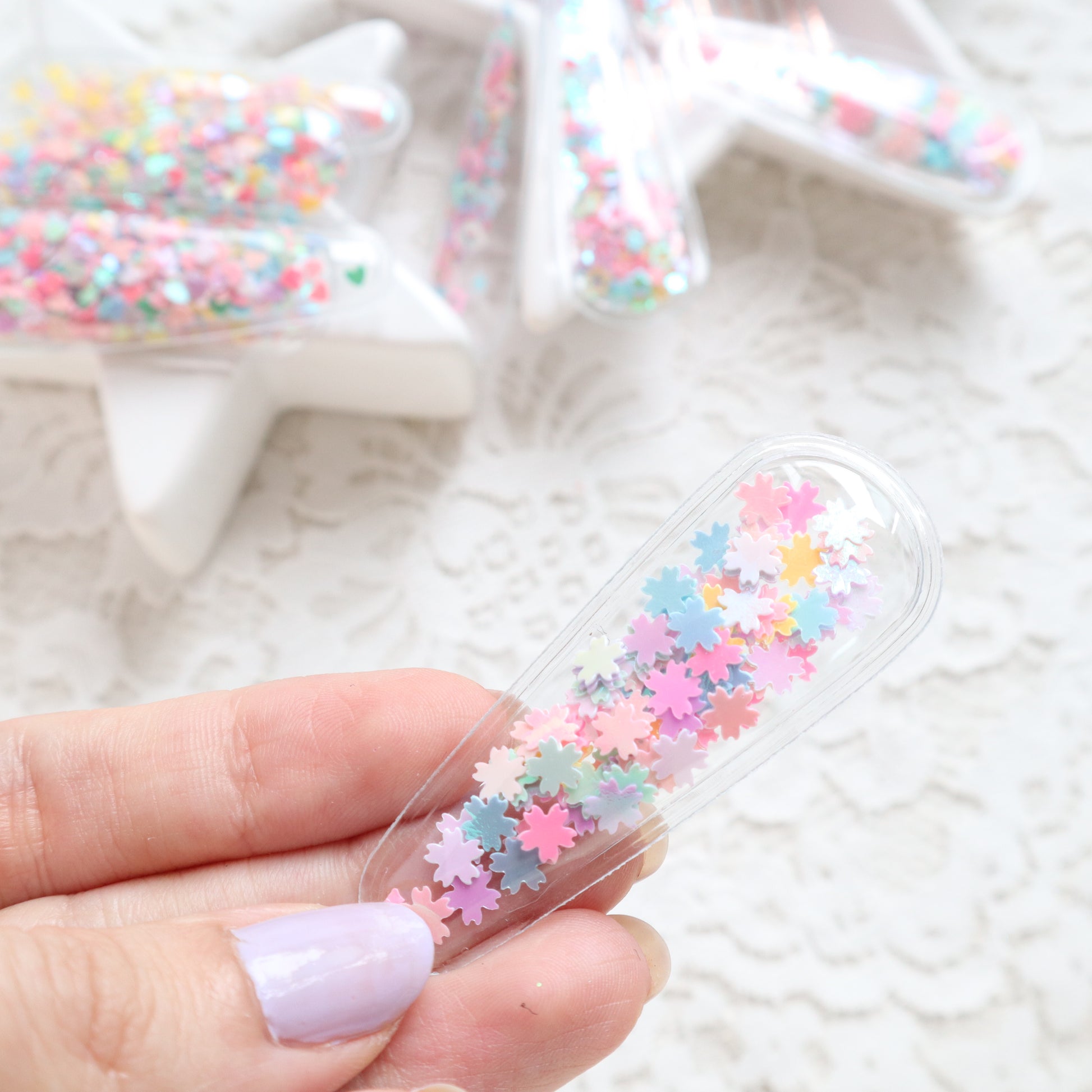 Sequins barrette hair clips envelope patches 6x2.2 cm 2 pcs - Luxy Kraft