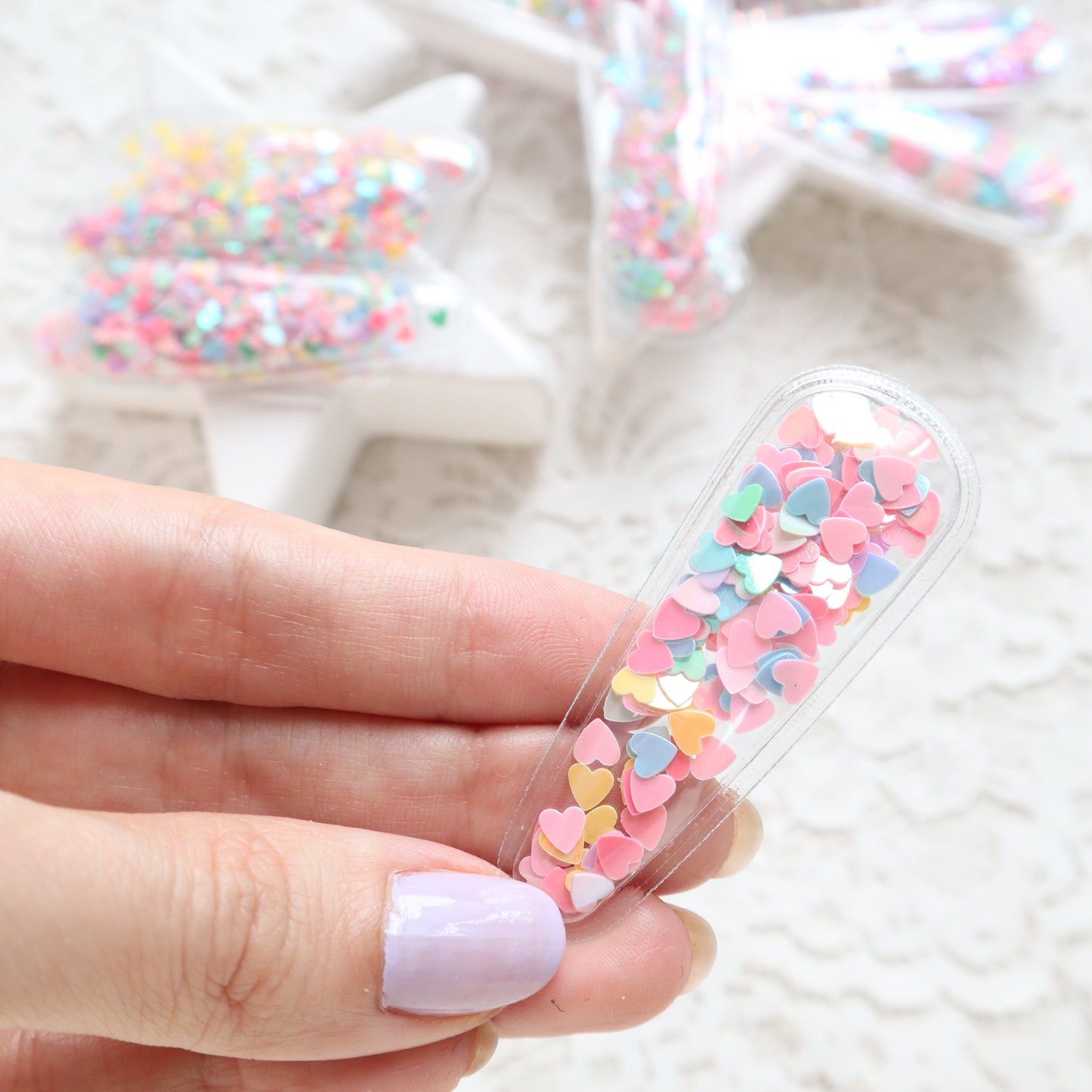 Sequins barrette hair clips envelope patches 6x2.2 cm 2 pcs - Luxy Kraft