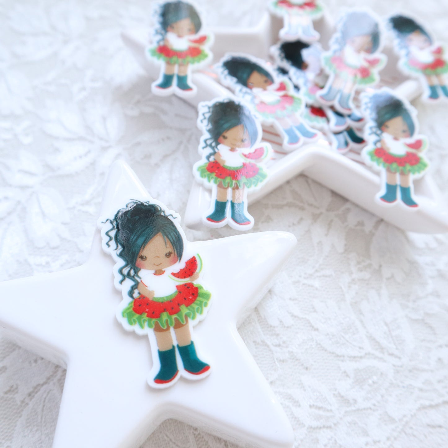 Resin Acrylic Planar Caboshones 4 pcs - Luxy Kraft
