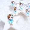 Girls Resin Acrylic Planar Caboshones 4 pcs - Luxy Kraft