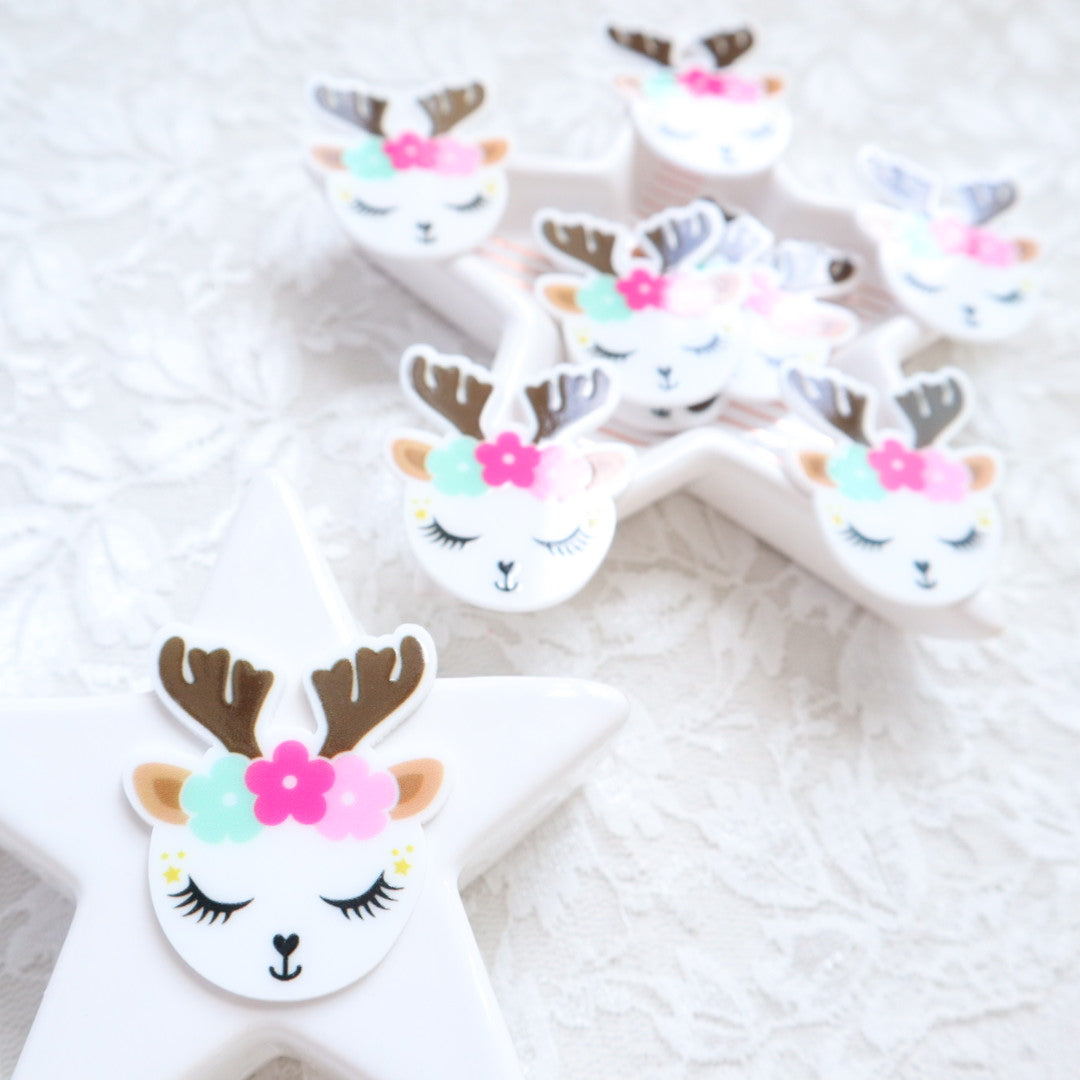 Resin Acrylic Planar Caboshones 4 pcs - Luxy Kraft