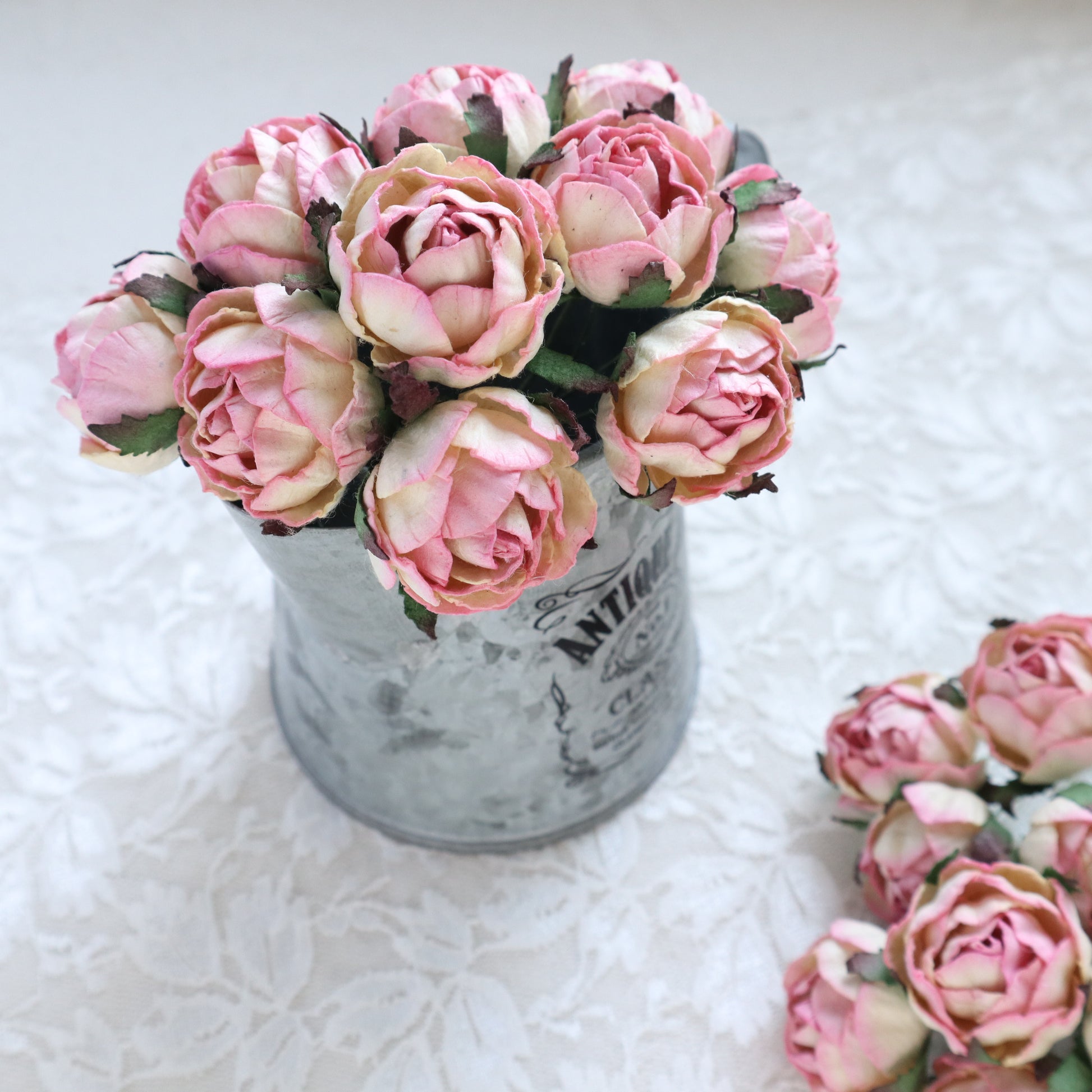 PEONY MULBERRY PAPER FLOWERS 3 CM 5 PCS - Luxy Kraft