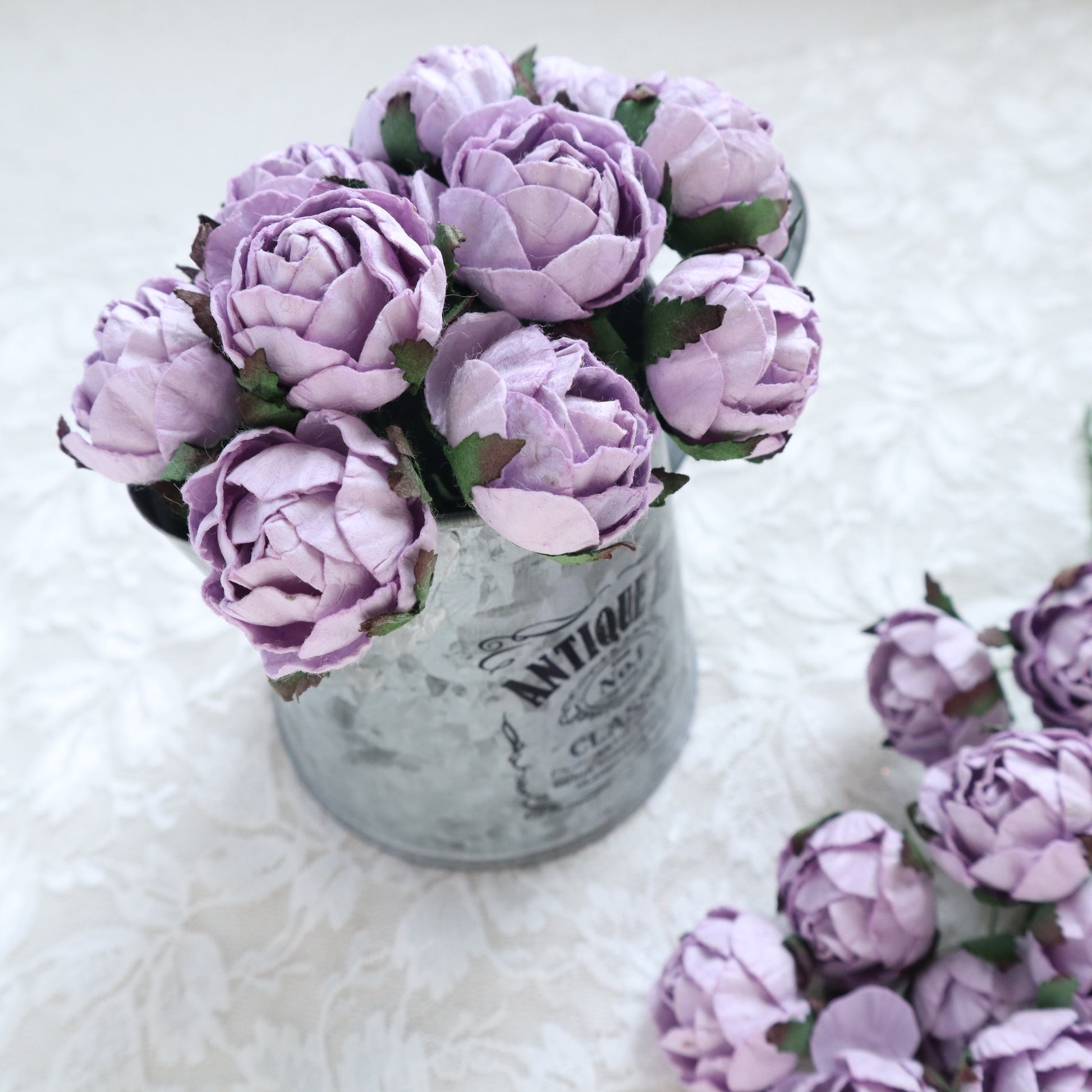 PEONY MULBERRY PAPER FLOWERS 3 CM 5 PCS - Luxy Kraft