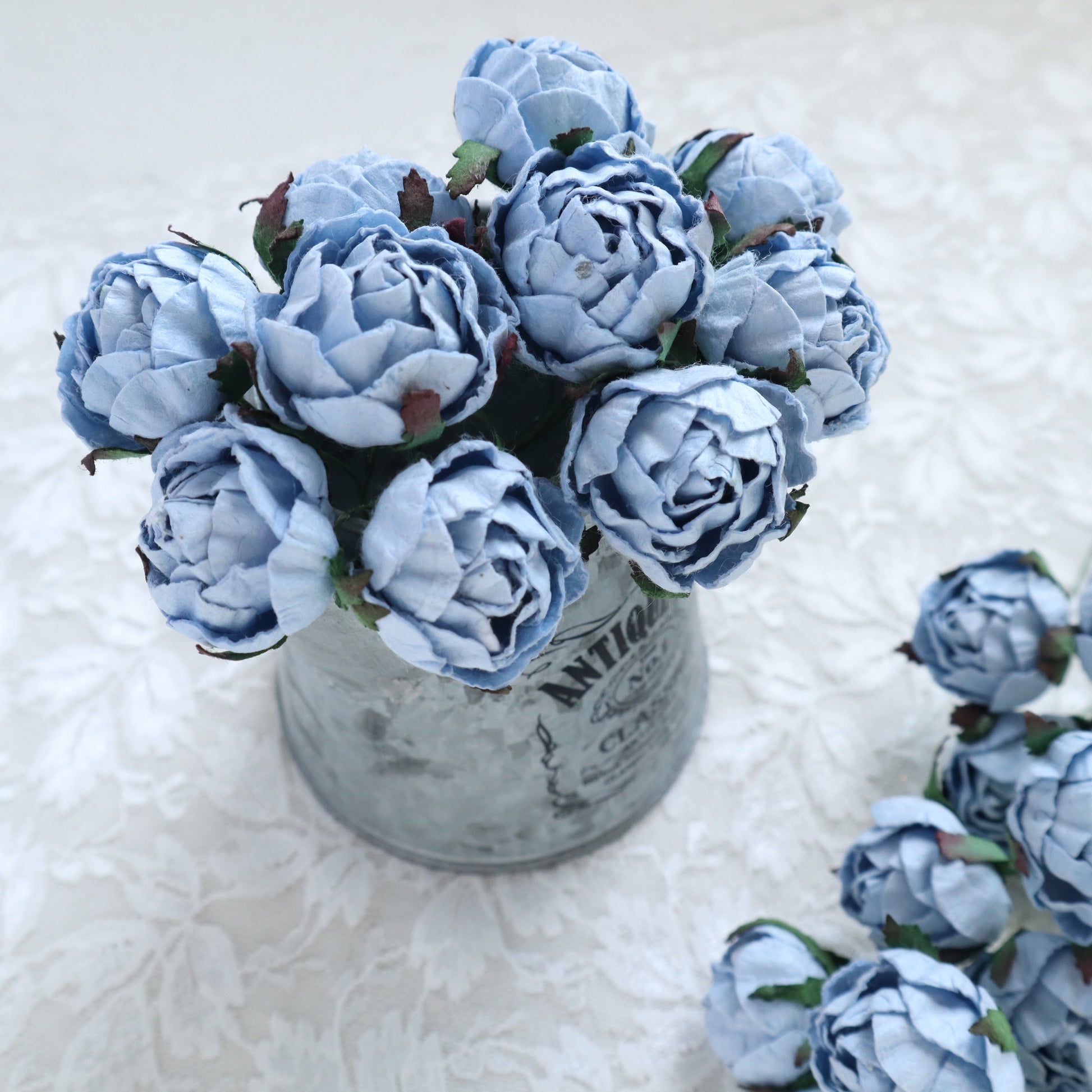 PEONY MULBERRY PAPER FLOWERS 3 CM 5 PCS - Luxy Kraft