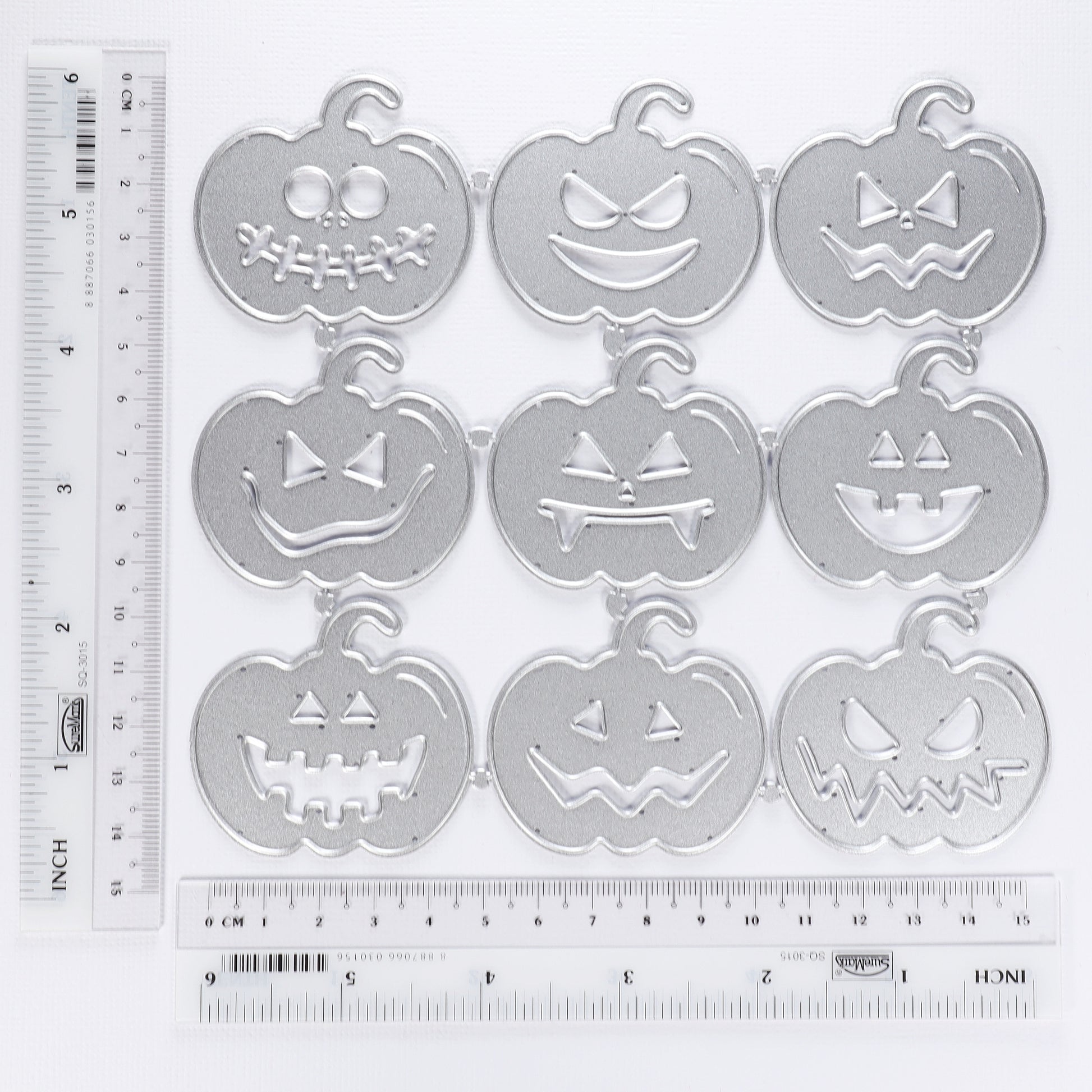 Halloween Pumpkin Metal Cutting Dies Set 9 pcs - Luxy Kraft