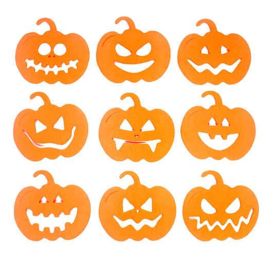 Halloween Pumpkin Metal Cutting Dies Set 9 pcs - Luxy Kraft