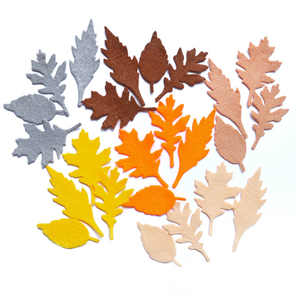 DIY PRECUT FELT LEAVES 72 PCS KIT K-8 - Luxy Kraft