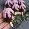 100% Wool needle felt Pink chocolate Ise cream 4.5 cm 1 pcs - Luxy Kraft