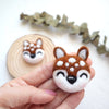 100% Wool needle felt Reindeer forest animal 4.5 cm 1 pcs - Luxy Kraft