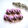 100% Wool needle felt Pink chocolate Ise cream 4.5 cm 1 pcs - Luxy Kraft