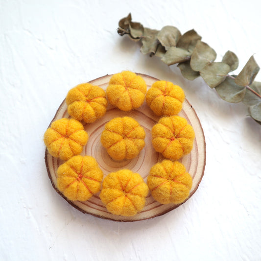 100% Wool needle felt Pumkin vegetables 1 pcs - Luxy Kraft