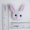 100% Wool needle felt Bunny Rabbit forest animal 4.5 cm - Luxy Kraft