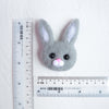 100% Wool needle felt Bunny Rabbit forest animal 4.5 cm - Luxy Kraft