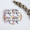 100% Wool needle felt Owl forest animals 5 cm - Luxy Kraft