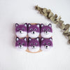 100% Wool needle felt Purple Dog Fox Forest Animals 3.7 cm - Luxy Kraft