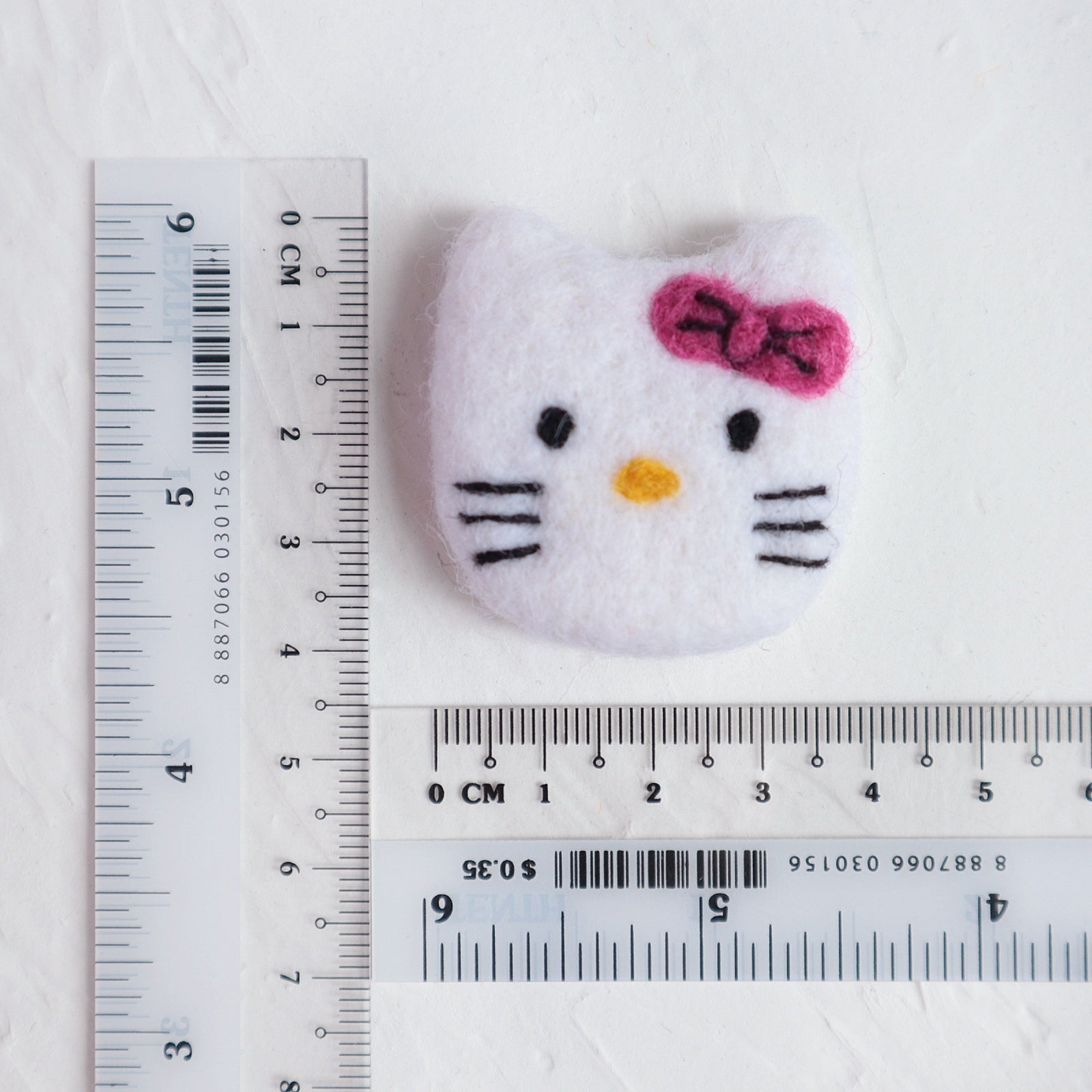 100% Wool needle felt Kitty Cat 3.7 cm - Luxy Kraft