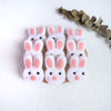 100% Wool needle felt Bunny Rabbit Forest Animals 3.7 cm - Luxy Kraft