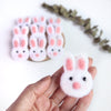 100% Wool needle felt Bunny Rabbit Forest Animals 3.7 cm - Luxy Kraft