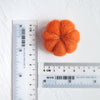 100% Wool needle felt Orange Pumpkin 3.5 cm - Luxy Kraft