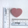 100% Wool needle felt Dusty Rose Pink Heart 3.8 cm - Luxy Kraft