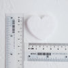 100% Wool needle felt White Heart 3.8 cm - Luxy Kraft