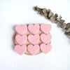 100% Wool needle felt Light Pink Heart 3.8 cm - Luxy Kraft