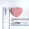 100% Wool needle felt Light Pink Heart 3.8 cm - Luxy Kraft