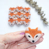 100% Wool needle felt Fox forest animal 3.5 cm 1 pcs - Luxy Kraft