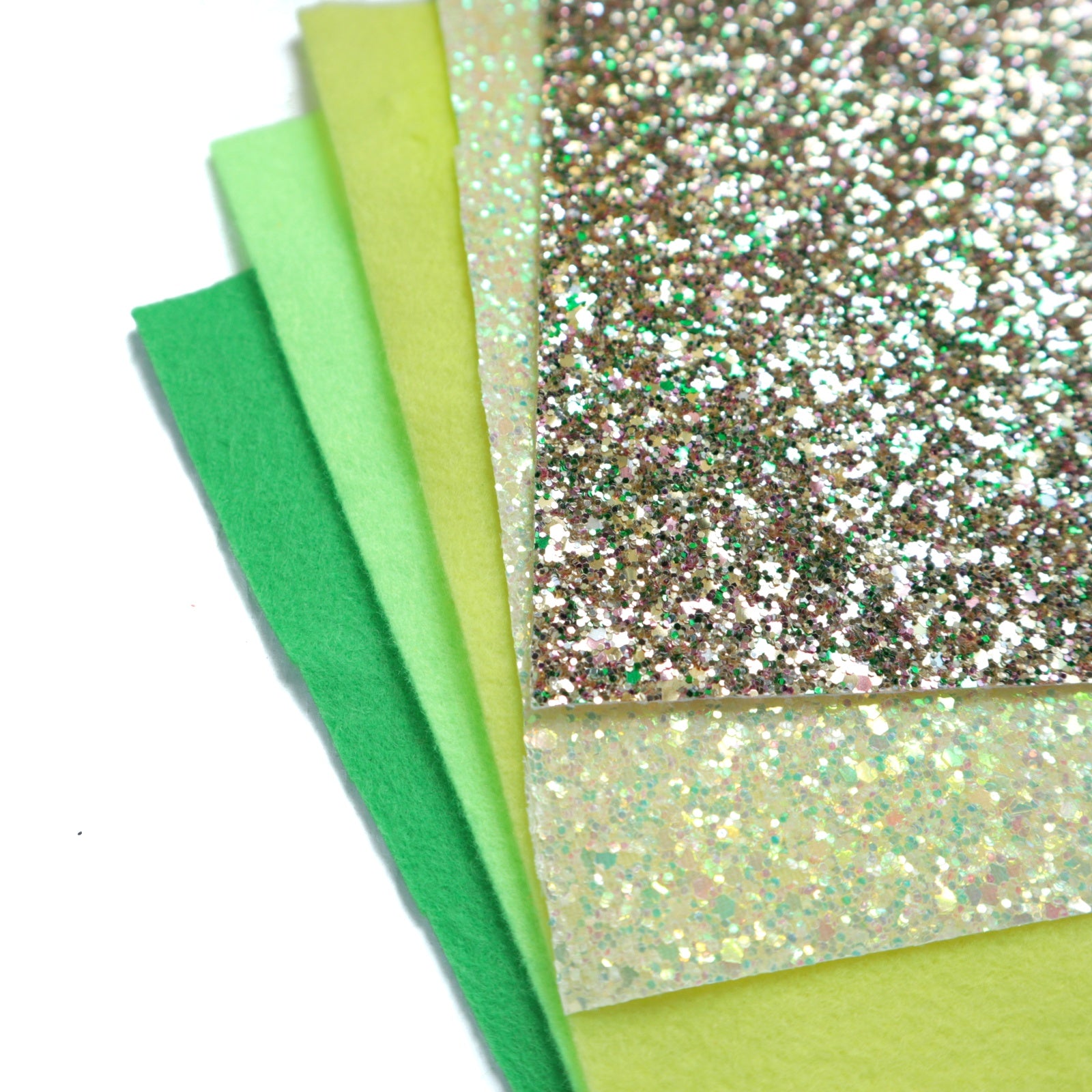 LIME ORANGE SYNTHETIC LEATHER FAUX LEATHER FABRIC AND FELT 20X30 CM 5 PCS SET - Luxy Kraft